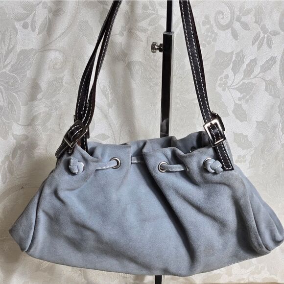 Neiman Marcus Grey Suede Mini Bag - Picture 3 of 11